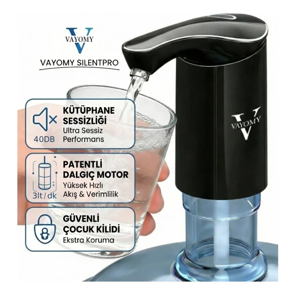 Vayomy Silentpro Şarjlı Damacana Pompası - Görsel 10