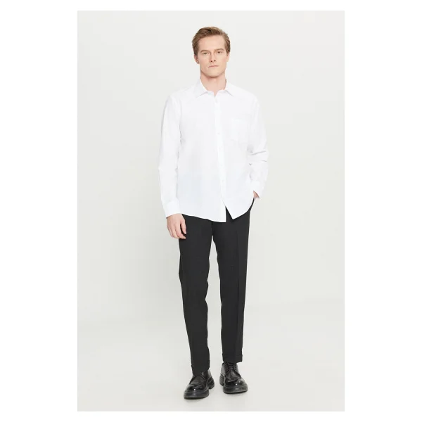 Altınyıldız Classics Erkek Beyaz Ütülemesi Kolay Non-Iron Comfort Fit Rahat Kesim Klasik Yaka Gömlek - Görsel 2