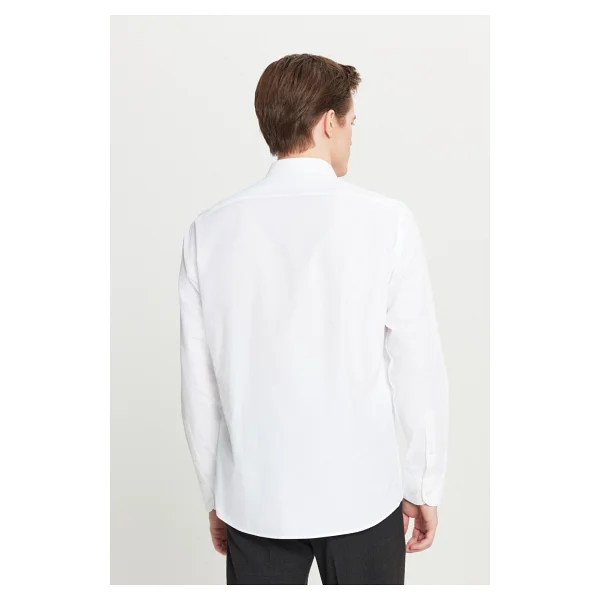 Altınyıldız Classics Erkek Beyaz Ütülemesi Kolay Non-Iron Comfort Fit Rahat Kesim Klasik Yaka Gömlek - Görsel 7