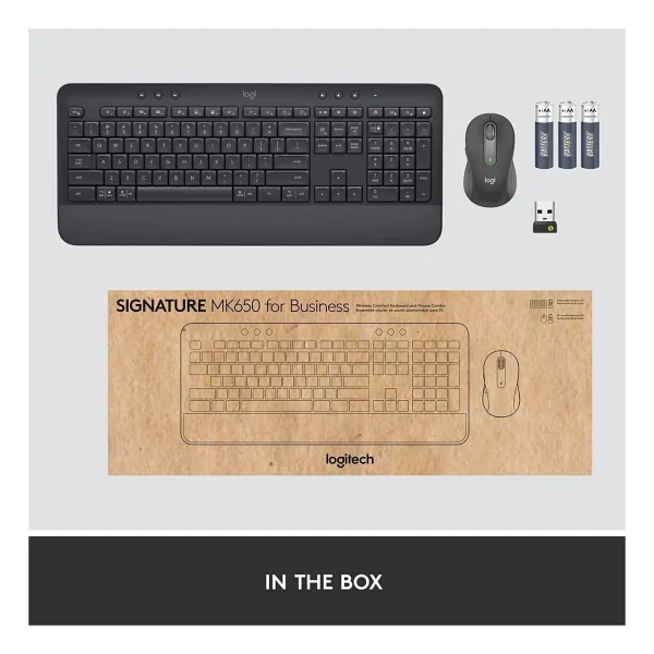 Logitech Signature Mk650 920-011000 Siyah Kablosuz Klavye Mouse Seti - Görsel 5