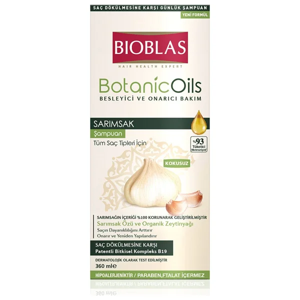 Bioblas Botanic Oils 360 ml 3 Adet Sarımsaklı Saç Dökülmesine Karşı Şampuan - Görsel 2