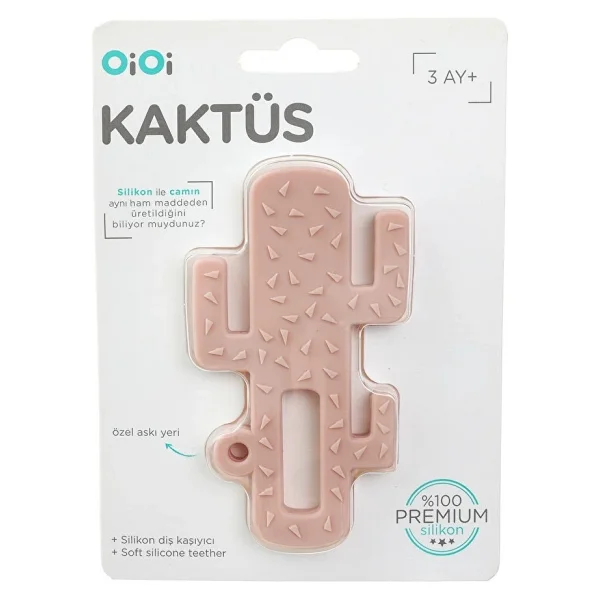 Oioi Silikon Diş Kaşıyıcı Kaktüs Pembe (2 Adet) - Görsel 3