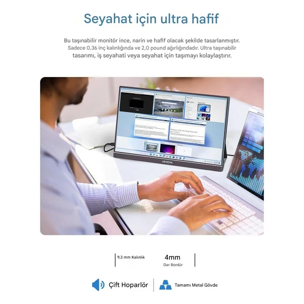 Arzopa A1m 17.3" Full HD Ips 60 Hz Taşınabilir Monitör - Görsel 6