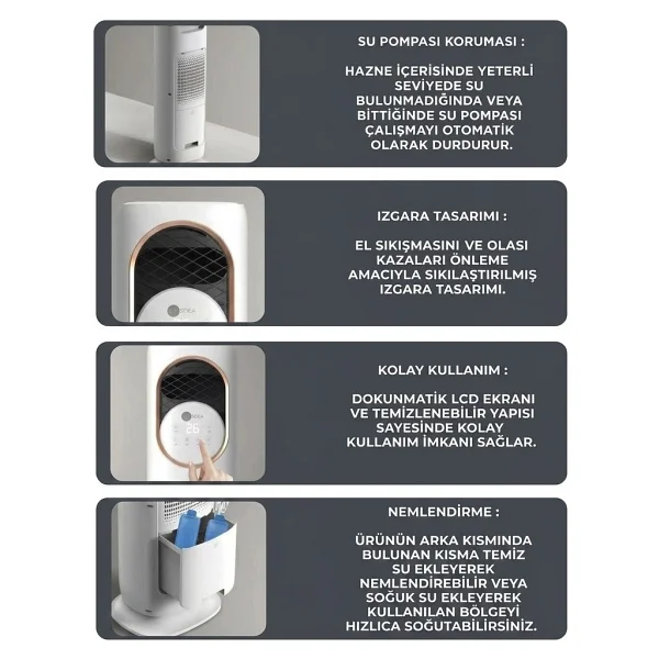 Joysıdea Hava Isıtıcı Soğutucu Hava Nemlendirici Uzaktan Kumandalı Uv Işık Fn-550 - Görsel 4