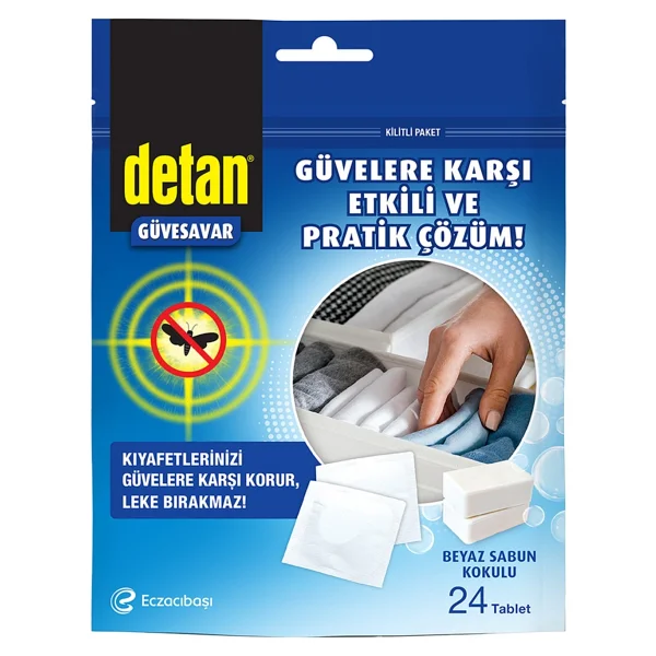 Detan Beyaz Sabun Kokulu Güvesavar Tablet 24 Adet 3 Adet - Görsel 2