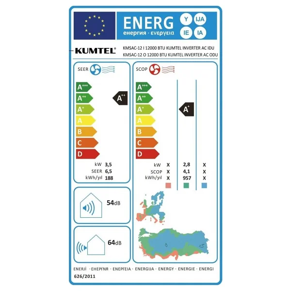 Kumtel Matsu KMSAC-18 A++ 18000 BTU Inverter Duvar Tipi Klima - Görsel 7