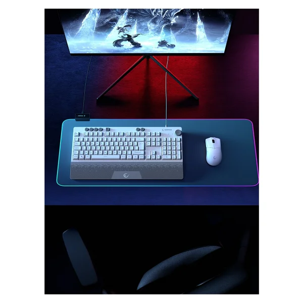 Rampage Simula Kb-Gx65 Beyaz RGB Kablolu Oyuncu Klavyesi - Görsel 7