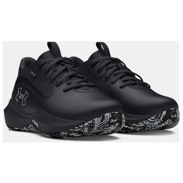 Under Armour Lockdown 7 Ps 3028514-004 Siyah-Gri Çocuk Basketbol Ayakkabısı - Görsel 6