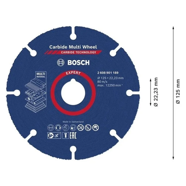 Bosch Expert Carbide Multi Wheel 125 Mm, 22,23 Mm Kesici Disk - 2608901189 - Görsel 8