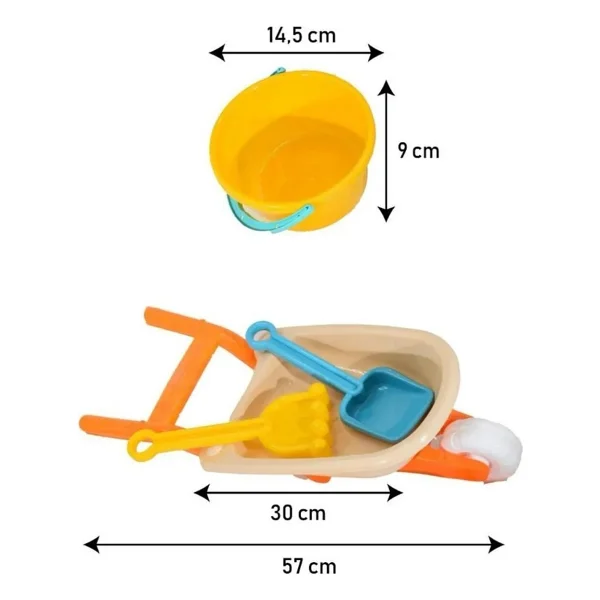 Waldern Toys Lux 24 Parça El Arabası Gemi Büyük Orta Boy Kova Kürek Takımı Plaj Kum Oyun Seti - Görsel 5