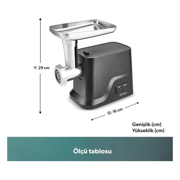 Homend Meatbox 3102h 1000 W Kıyma Makinesi - Görsel 3