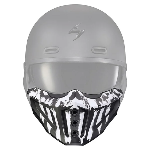 Scorpion Exo Combat Evo Marauder Maske Mat Siyah Beyaz - Görsel 2