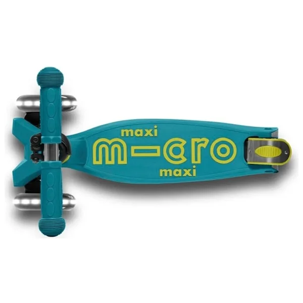 Micro Maxi Deluxe 3 Tekerlekli Foldable Scooter 5 - 7 Yaş İçin Yeşil Renkli LED Işıklı - Görsel 6