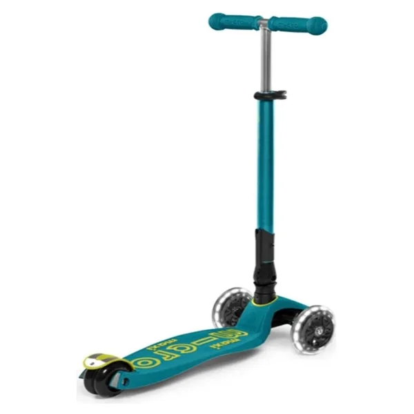 Micro Maxi Deluxe 3 Tekerlekli Foldable Scooter 5 - 7 Yaş İçin Yeşil Renkli LED Işıklı - Görsel 8