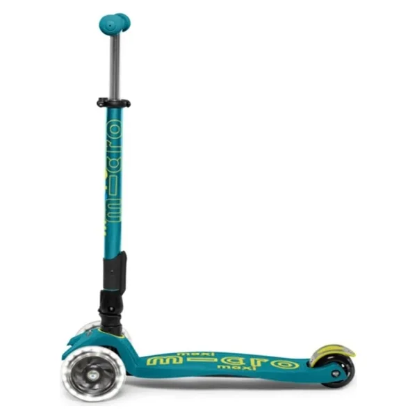Micro Maxi Deluxe 3 Tekerlekli Foldable Scooter 5 - 7 Yaş İçin Yeşil Renkli LED Işıklı - Görsel 10
