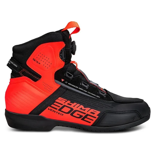Shima Edge Vented Siyah-Kırmızı Yazlık Erkek Motosiklet Ayakkabısı - Görsel 4