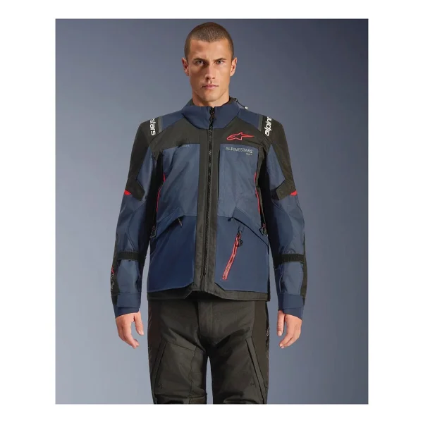 Alpinestars Andes V4 Drystar Erkek Siyah-Mavi 4 Mevsim Motosiklet Montu - Görsel 7
