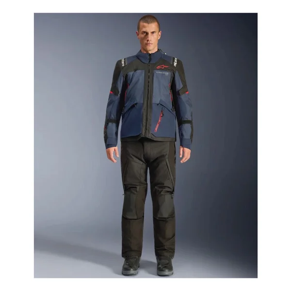 Alpinestars Andes V4 Drystar Erkek Siyah-Mavi 4 Mevsim Motosiklet Montu - Görsel 8