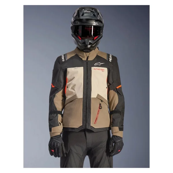 Alpinestars Andes V4 Drystar Erkek Kahverengi-Siyah 4 Mevsim Motosiklet Montu - Görsel 7