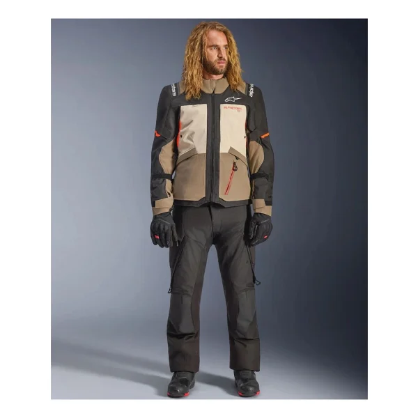 Alpinestars Andes V4 Drystar Erkek Kahverengi-Siyah 4 Mevsim Motosiklet Montu - Görsel 8
