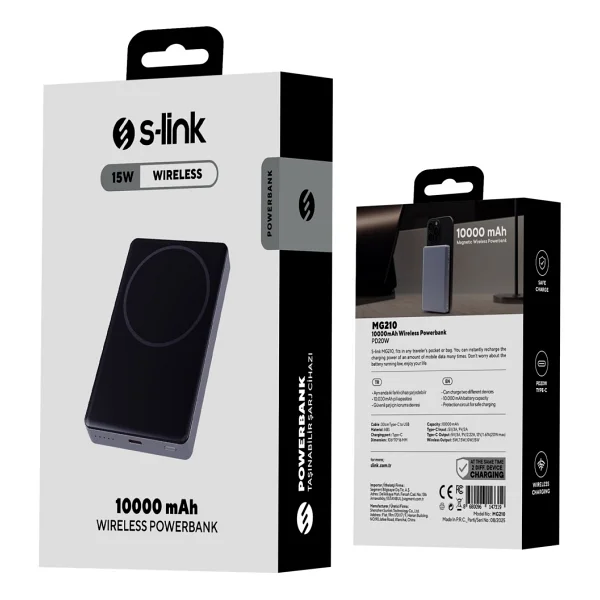 S-Link Mg210 10000 mAh Hızlı Şarj Magsafe Powerbank - Görsel 8