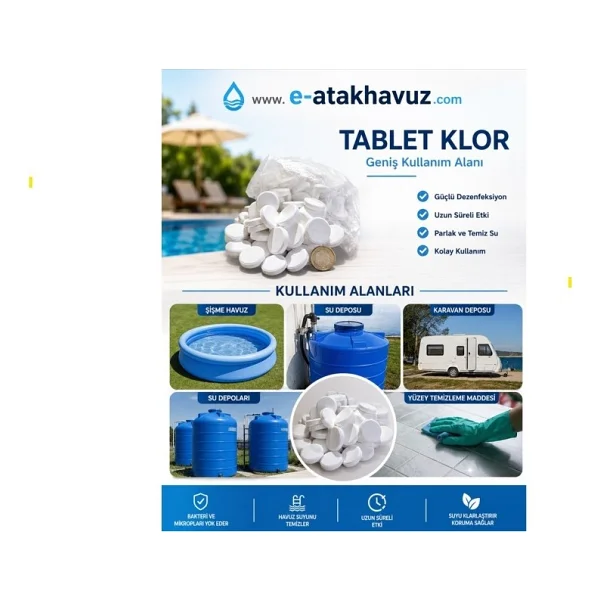 Wtr Mini Tablet Klor 56'lık 5 Gr X 100:500 Gr - Paket - Görsel 2