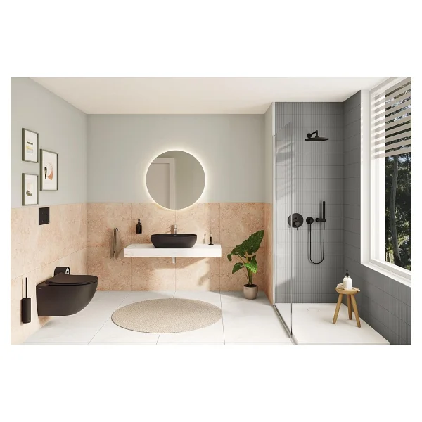 Vitra A4488836 Origin Kapaklı Mat Siyah Tuvalet Kağıtlığı - Görsel 3