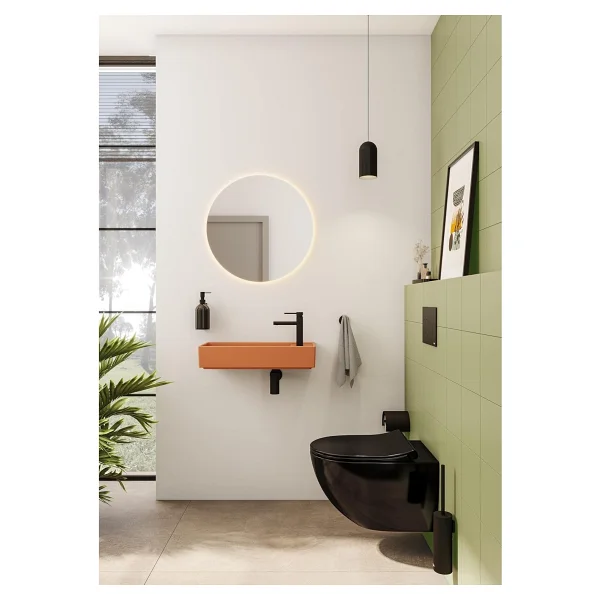 Vitra A4488836 Origin Kapaklı Mat Siyah Tuvalet Kağıtlığı - Görsel 4