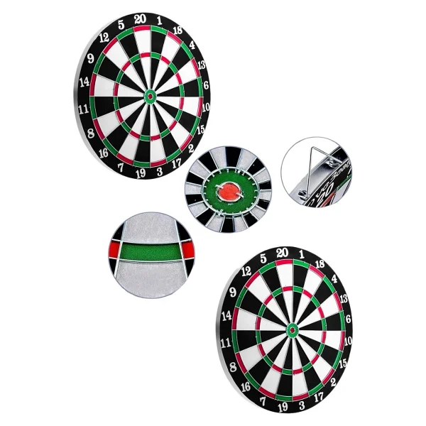 Mey İthalat Kaliteli Ahşap Dart Tahtası 12 İnç 4 Dart Ok Seti - Görsel 4