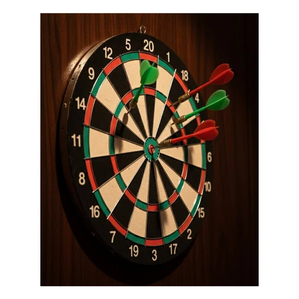 Mey İthalat Kaliteli Ahşap 15 İnç Dart Tahtası Kolay Montajlı 4 Ok - Görsel 6