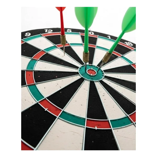 Mey İthalat Kaliteli Ahşap 15 İnç Dart Tahtası Kolay Montajlı 4 Ok - Görsel 5