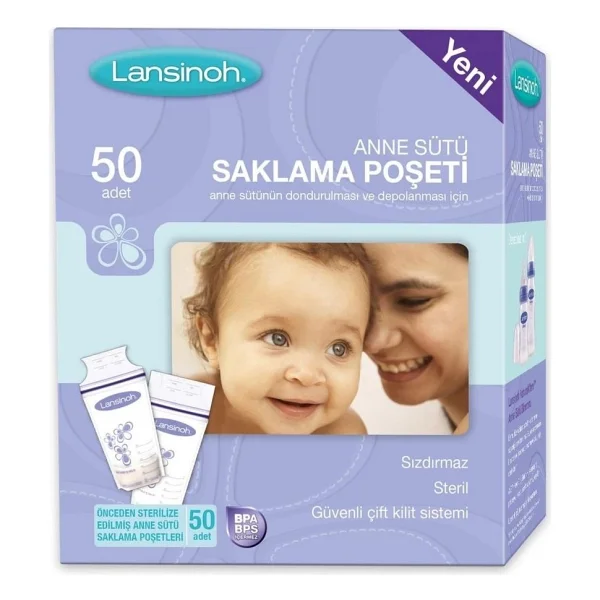 Mey Ithalat Anne Sütü Saklama Poşeti 50 Adet - Renkli - Görsel 2