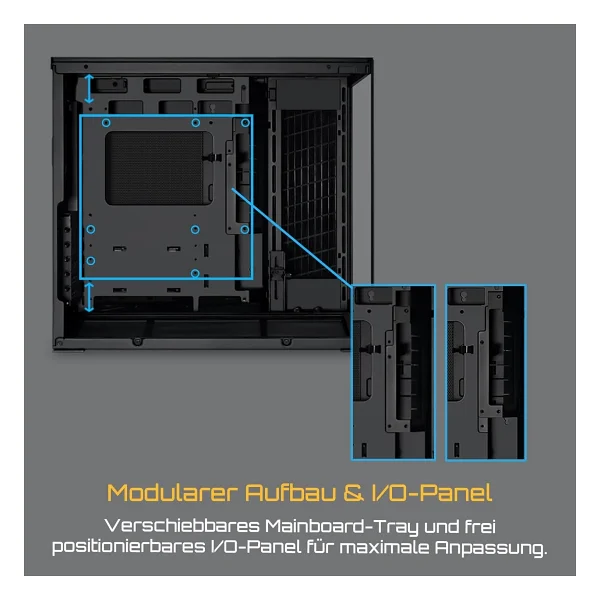 Lian Li O11 Dynamic Mini V2 Fansız Siyah Atx Oyuncu Kasası - Görsel 7