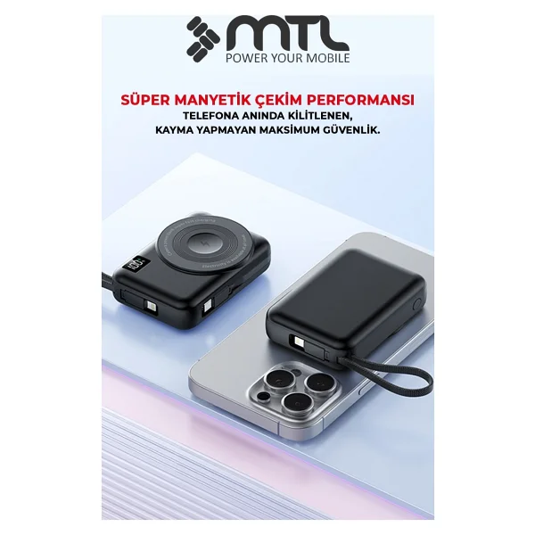 MTL MT4580 10000 mAh Hızlı Şarj MagSafe Powerbank - Görsel 5