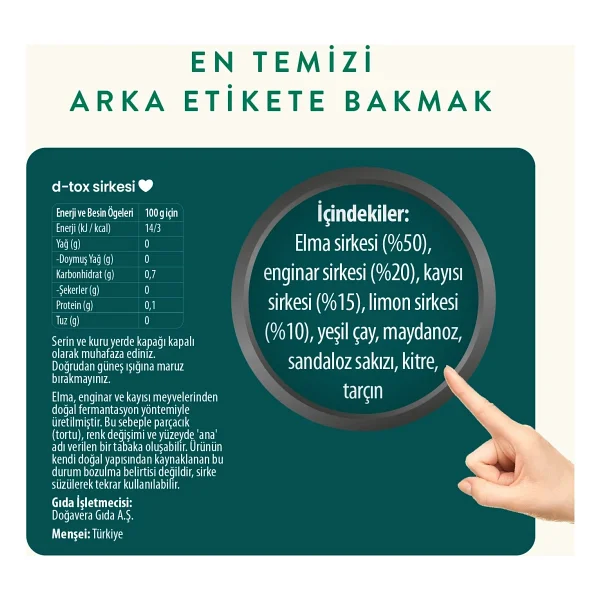 Wefood Detoks Sirkesi 250 Ml - Görsel 3