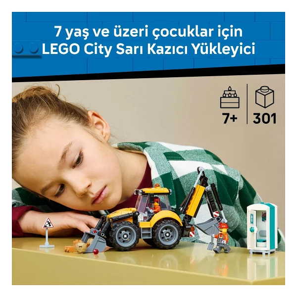 Lego 60480 City Sarı Kazıcı Yükleyici - Görsel 5