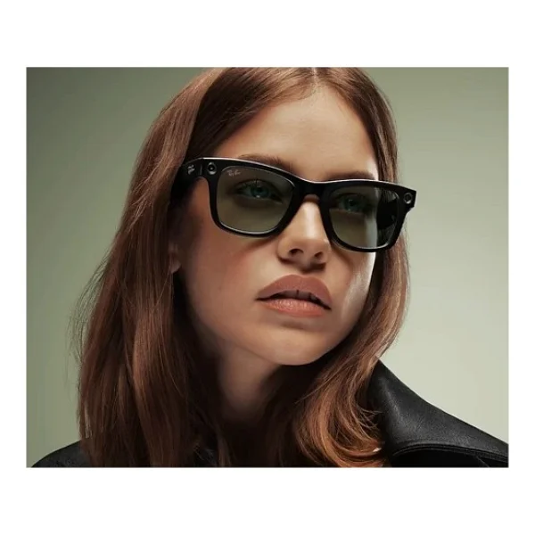 Ray-Ban Meta Wayfarer Gen 2 Rw4012 50 Beden 601/1m Parlak Siyah-Şeffaf Grafit Yeşil Transitions - Görsel 6