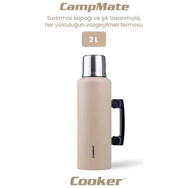 Cooker CKR-2127 2 lt Çelik Termos - Görsel 5