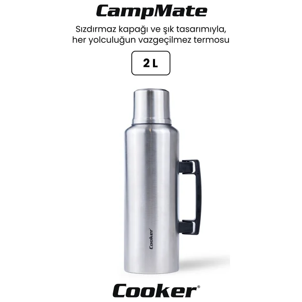 Cooker CKR-2127 2 lt Çelik Termos - Görsel 4