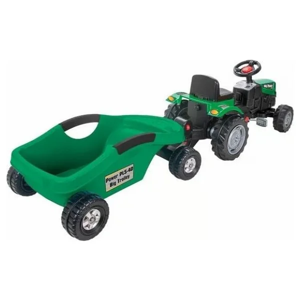 Pilsan 07-320 Power Big Trolley Yeşil Pedallı Traktör - Görsel 3