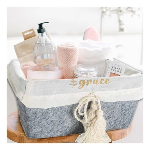 Lisinya Çok Amaçlı Saklama Organizer Kutu Kare Keçe Sepet (Maxi) - 03426 ( Lisinya ) - Görsel 2