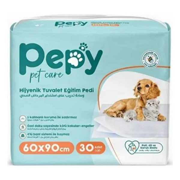 Pepy Kedi Kumu 60x90 Hijyenik Tuvalet Eğitim Pedi 30'lu 1 Paket 30 Adet - Görsel 3