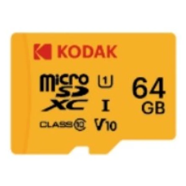 Kodak 64GB Micro SD UHS-I C10 U1 V10 Kart + Adaptör (Sarı) - Görsel 2