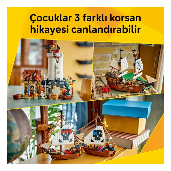 Lego 31387 Creator 3'ü 1 Arada İkonik Korsan Gemisi - Görsel 7