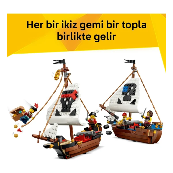 Lego 31387 Creator 3'ü 1 Arada İkonik Korsan Gemisi - Görsel 9