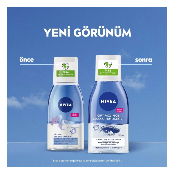Nivea Me Make Up Expert Hassas Çift Fazlı 125 Ml 2 Adet Göz Makyaj Temizleme Suyu - Görsel 2