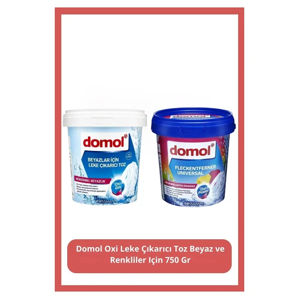Domol Oxi Leke Çıkarıcı Toz 2 x 750 gr Beyaz ve Renkliler İçin Alman Üretim Derinlemesine Temizlik - Görsel 4