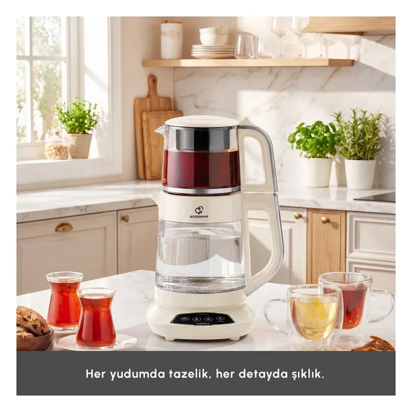 Karaca Çaysever 3in1 Starlight Konuşan Cam Çay Makinesi - Görsel 6