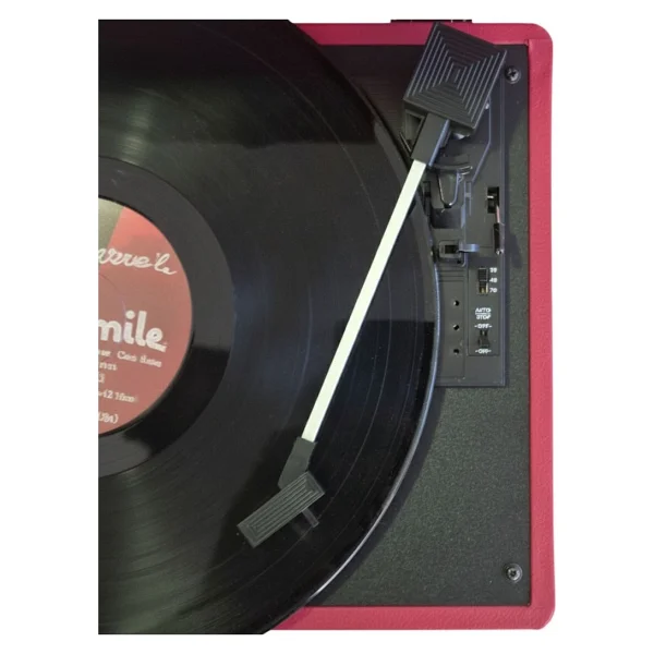 Record Master Rm-311 Kırmızı Çantalı Retro Pikap - Görsel 4