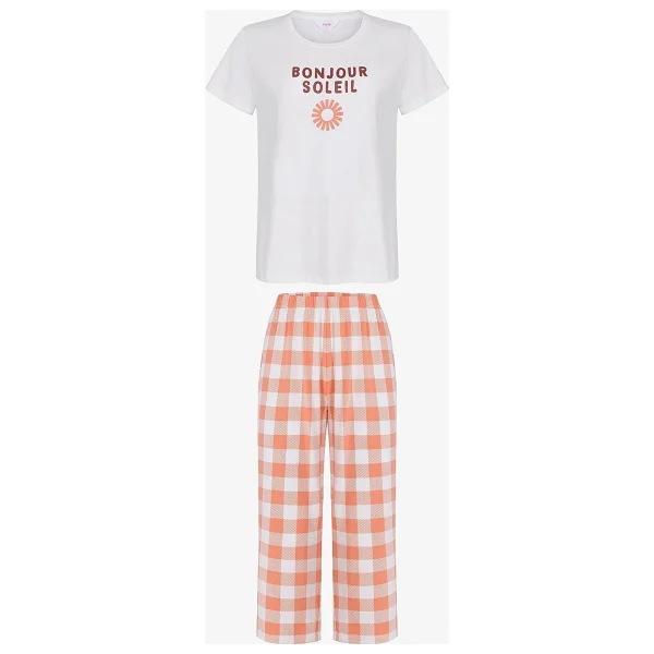 Penti Pembe Soleil Pamuklu Kapri Pijama Takımı - Görsel 2